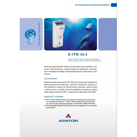 katalog podzielnik kosztów ciepła Apator E-ITN-30-5-pl